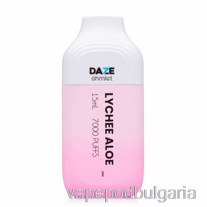 Vape Течности 7 Daze Ohmlet 7000 еднократна употреба личи алое